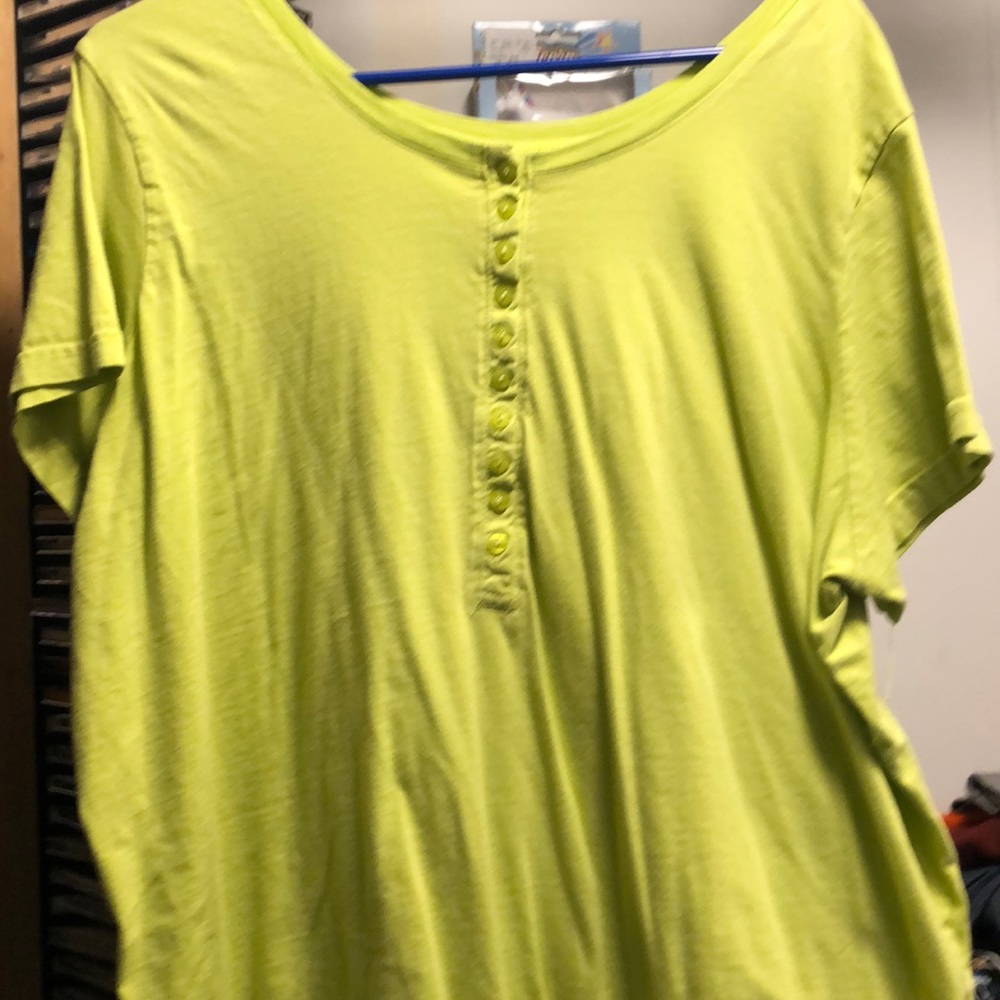 Green yellow shirt